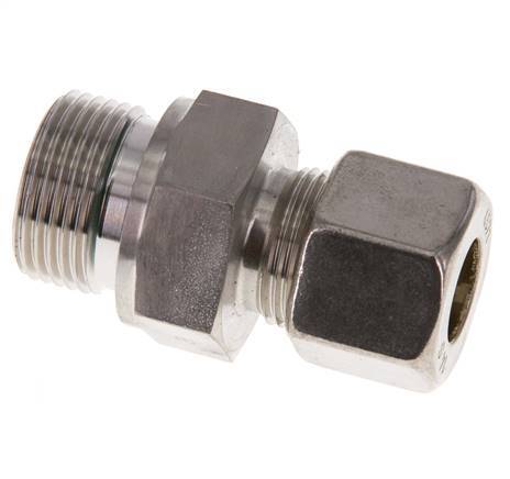 G 3/4'' mâle x 14S Raccord à compression droit en acier inoxydable avec joint FKM 630 Bar DIN 2353
