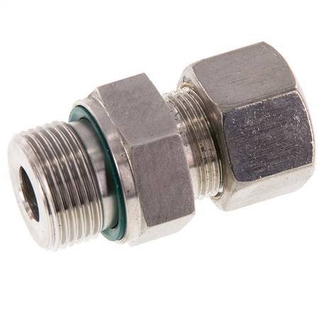 G 3/4'' mâle x 16S Raccord à compression droit en acier inoxydable avec joint FKM 400 Bar DIN 2353