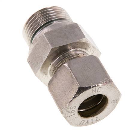 G 3/4'' mâle x 16S Raccord à compression droit en acier inoxydable avec joint FKM 400 Bar DIN 2353