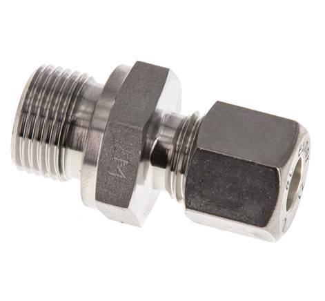 G 3/8'' mâle x 8L Raccord à compression droit en acier inoxydable avec joint FKM 315 Bar DIN 2353