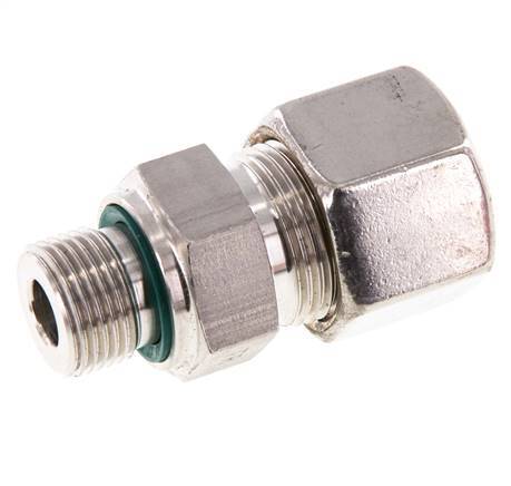 G 3/8'' mâle x 14S Raccord à compression droit en acier inoxydable avec joint FKM 630 Bar DIN 2353