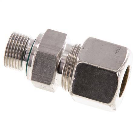 G 3/8'' mâle x 14S Raccord à compression droit en acier inoxydable avec joint FKM 630 Bar DIN 2353