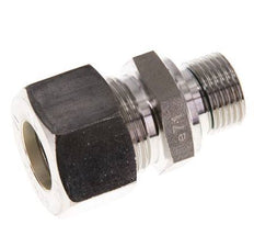 G 3/8'' Male x 15L Stainless steel Straight Compression Fitting with FKM Seal 315 Bar DIN 2353