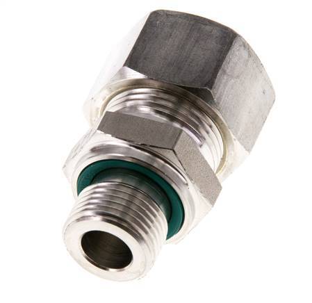 G 3/8'' mâle x 15L Raccord à compression droit en acier inoxydable avec joint FKM 315 Bar DIN 2353
