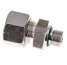 G 3/8'' Male x 16S Stainless steel Straight Compression Fitting with FKM Seal 400 Bar DIN 2353