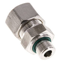 G 3/8'' mâle x 16S Raccord à compression droit en acier inoxydable avec joint FKM 400 Bar DIN 2353