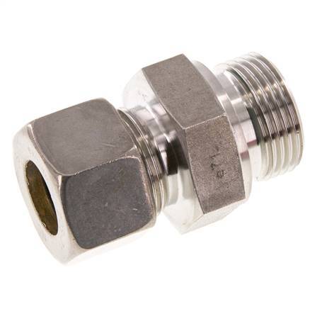 G 1'' mâle x 20S Raccord à compression droit en acier inoxydable avec joint FKM 400 Bar DIN 2353