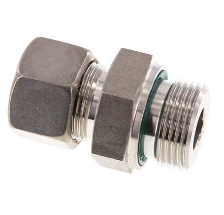 G 1'' mâle x 20S Raccord à compression droit en acier inoxydable avec joint FKM 400 Bar DIN 2353
