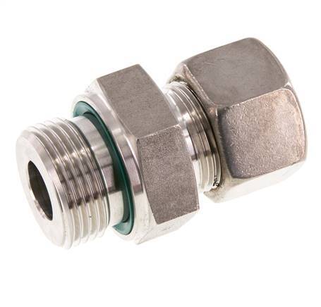 G 1'' mâle x 20S Raccord à compression droit en acier inoxydable avec joint FKM 400 Bar DIN 2353