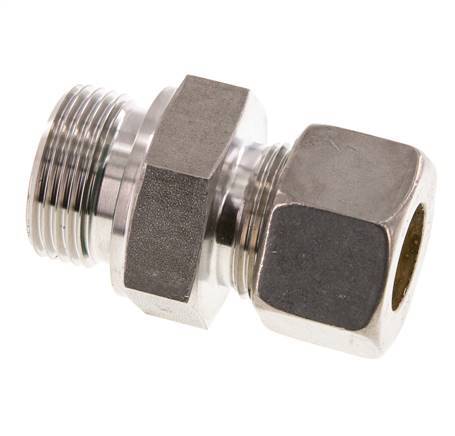 G 1'' mâle x 20S Raccord à compression droit en acier inoxydable avec joint FKM 400 Bar DIN 2353