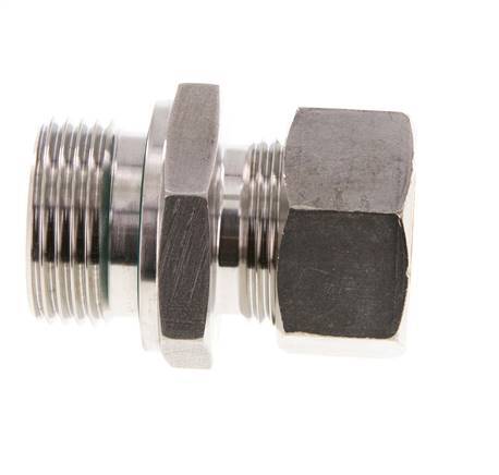 G 1'' mâle x 22L Raccord à compression droit en acier inoxydable avec joint FKM 160 Bar DIN 2353