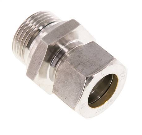 G 1'' mâle x 22L Raccord à compression droit en acier inoxydable avec joint FKM 160 Bar DIN 2353