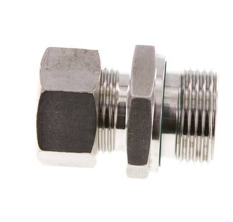 G 1'' mâle x 22L Raccord à compression droit en acier inoxydable avec joint FKM 160 Bar DIN 2353