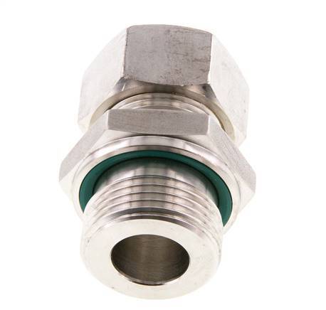 G 1'' mâle x 22L Raccord à compression droit en acier inoxydable avec joint FKM 160 Bar DIN 2353