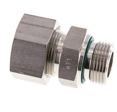 G 1'' mâle x 25S Raccord à compression droit en acier inoxydable avec joint FKM 400 Bar DIN 2353