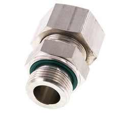 G 1'' mâle x 25S Raccord à compression droit en acier inoxydable avec joint FKM 400 Bar DIN 2353