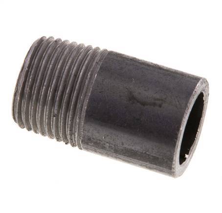 R 3/8'' Male x 17.2mm Steel Pipe Nipple with Welding End 50 Bar DIN 2982 - 30mm [5 Pieces]