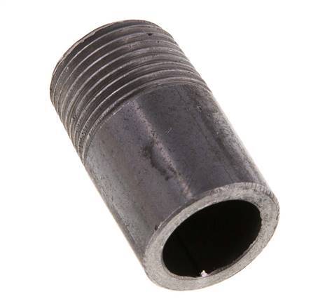 R 3/8'' Male x 17.2mm Steel Pipe Nipple with Welding End 50 Bar DIN 2982 - 30mm [5 Pieces]