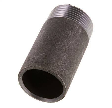 R 1 1/4'' Male x 42.4mm Steel Pipe Nipple with Welding End 50 Bar DIN 2982 - 80mm [5 Pieces]