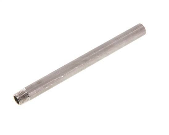 R 1/4'' Male x 13.5mm Stainless steel Pipe Nipple with Welding End 20 Bar DIN 2982 - 160mm