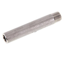 R 1/4'' Male x 13.5mm Stainless steel Pipe Nipple with Welding End 20 Bar DIN 2982 - 80mm