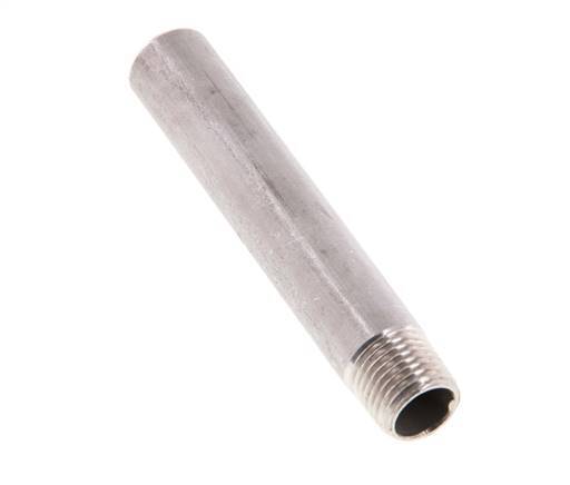 R 1/4'' Male x 13.5mm Stainless steel Pipe Nipple with Welding End 20 Bar DIN 2982 - 80mm
