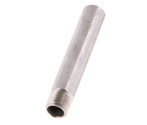 R 1/4'' Male x 13.5mm Stainless steel Pipe Nipple with Welding End 20 Bar DIN 2982 - 80mm