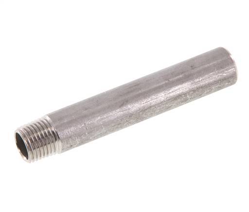 R 1/4'' Male x 13.5mm Stainless steel Pipe Nipple with Welding End 20 Bar DIN 2982 - 80mm