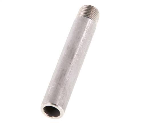 R 1/4'' Male x 13.5mm Stainless steel Pipe Nipple with Welding End 20 Bar DIN 2982 - 80mm