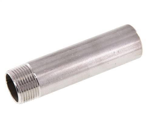 R 3/4'' Male x 26.9mm Stainless steel Pipe Nipple with Welding End 20 Bar DIN 2982 - 100mm