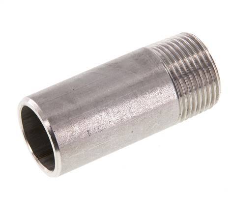 R 3/4'' Male x 26.9mm Stainless steel Pipe Nipple with Welding End 20 Bar DIN 2982 - 60mm