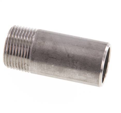 R 3/4'' Male x 26.9mm Stainless steel Pipe Nipple with Welding End 20 Bar DIN 2982 - 60mm