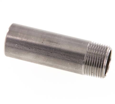 R 3/4'' Male x 26.9mm Stainless steel Pipe Nipple with Welding End 20 Bar DIN 2982 - 80mm