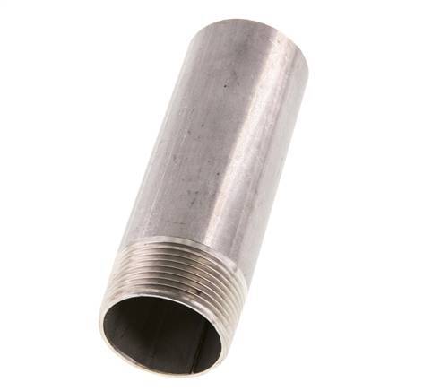 R 1 1/4'' Male x 42.4mm Stainless steel Pipe Nipple with Welding End 20 Bar DIN 2982 - 120mm