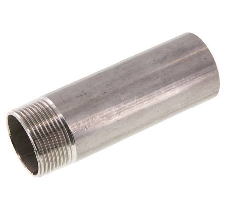 R 1 1/4'' Male x 42.4mm Stainless steel Pipe Nipple with Welding End 20 Bar DIN 2982 - 120mm