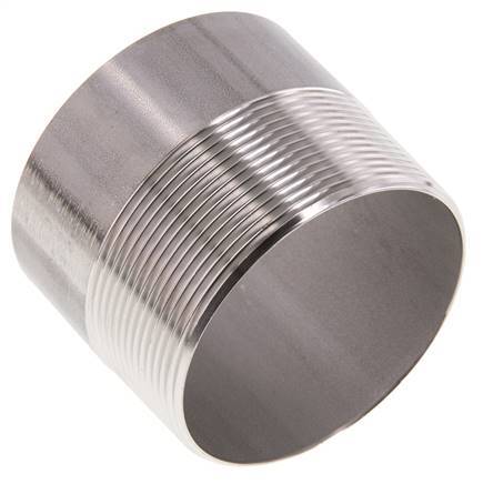 R 2 1/2'' Male x 76.1mm Stainless steel Pipe Nipple with Welding End 20 Bar DIN 2982 - 60mm