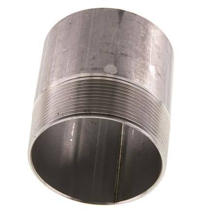 R 2 1/2'' Male x 76.1mm Stainless steel Pipe Nipple with Welding End 20 Bar DIN 2982 - 80mm