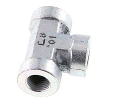 Té en acier zingué G 1/4'' 350 Bar - Hydraulique