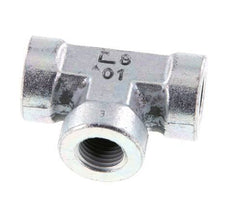 Té en acier zingué G 1/4'' 350 Bar - Hydraulique