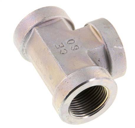 Té en acier zingué G 1'' 160 Bar - Hydraulique