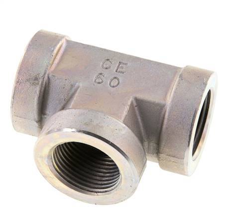 Té en acier zingué G 1'' 160 Bar - Hydraulique