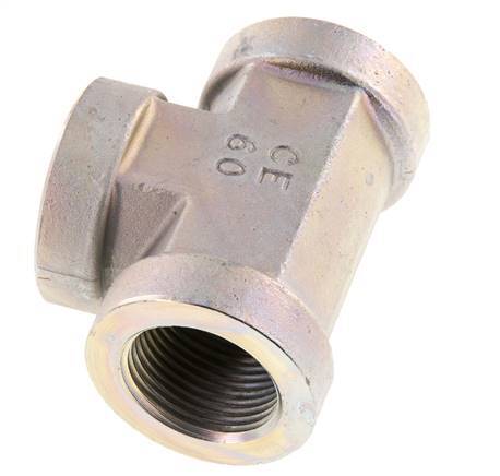 Té en acier zingué G 1'' 160 Bar - Hydraulique