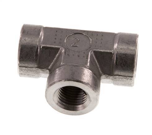 Té en acier inoxydable G 1/4'' 350 Bar - Hydraulique