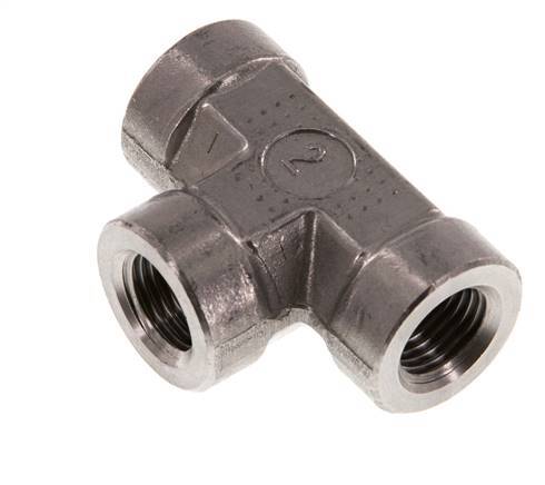 Té en acier inoxydable G 1/4'' 350 Bar - Hydraulique