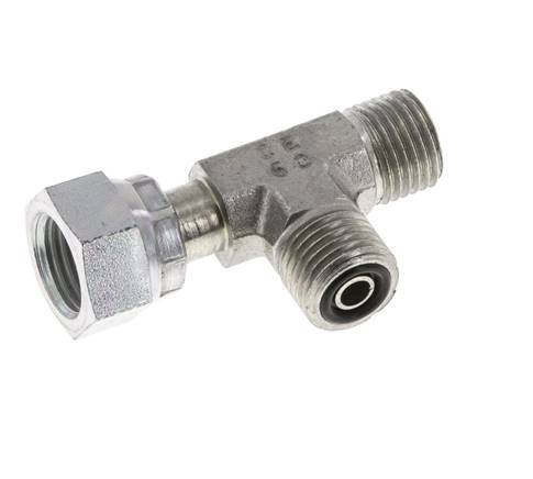 UNF 9/16''-18 F/M Té en acier zingué ORFS avec écrou-raccord 630 Bar - Hydraulique