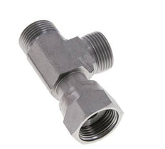 UN 13/16''-16 F/M Té en acier zingué ORFS avec écrou-raccord 630 Bar - Hydraulique