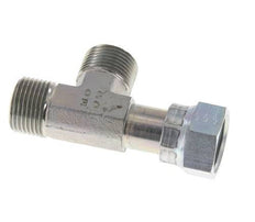 UN 1-3/16''-12 F/M Té en acier zingué ORFS avec écrou-raccord 400 Bar - Hydraulique