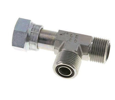 UN 1-3/16''-12 F/M Zinc plated Steel Tee ORFS with union nut 400 Bar - Hydraulic