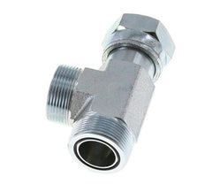 UN 1-11/16''-12 F/M Zinc plated Steel Tee ORFS with union nut 250 Bar - Hydraulic