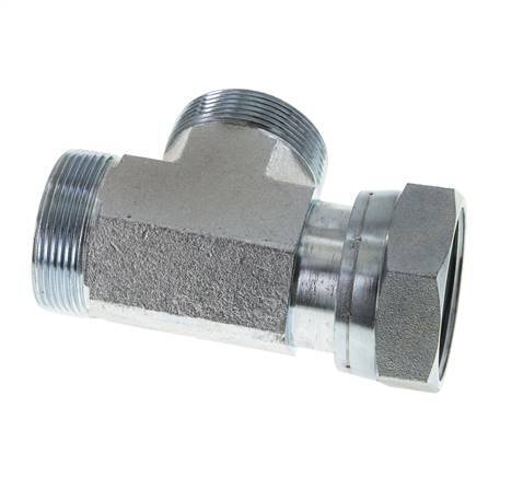 Té ORFS en acier zingué UN 2''-12 F/M avec écrou-raccord 250 Bar - Hydraulique